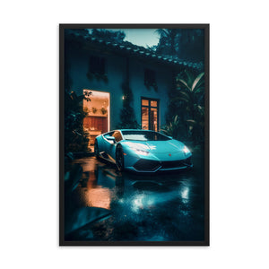 Framed Blue Lamborghini (Test)